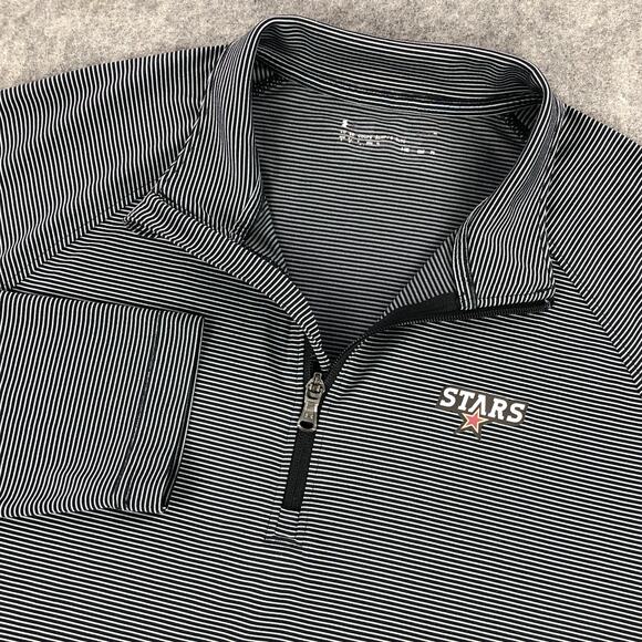 Under Armour Dallas Stars Mens 1/4 Zip Pullover Large Gray Striped Heat Gear - Picture 3 of 10
